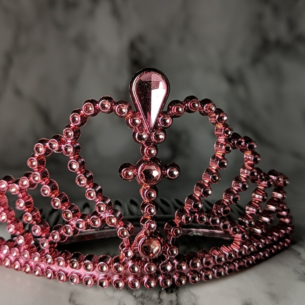 Pink Crystal Mini Tiara - Picture 2 of 4